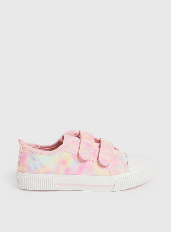 Pink Tie-Dye Twin Strap Canvas Trainers 9 Infant